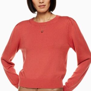 Aritzia Coral Crew Neck Sweater